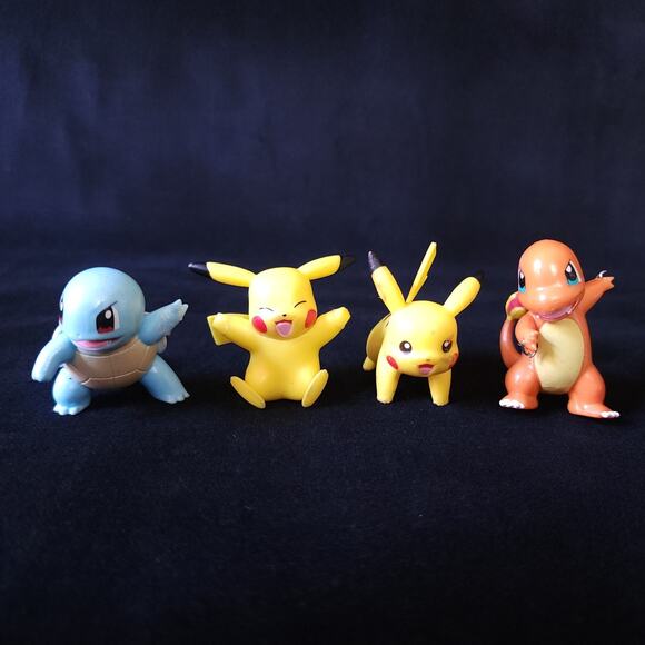 Lot of 4 Mini Miniature Pokemon Figures Toys Pikachu Charmander Action Figurines - Picture 1 of 9